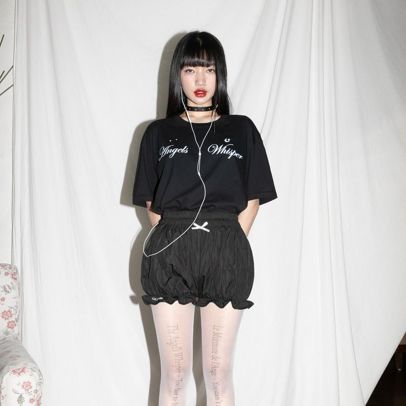 Heart Pumpkin Shorts - BLACK