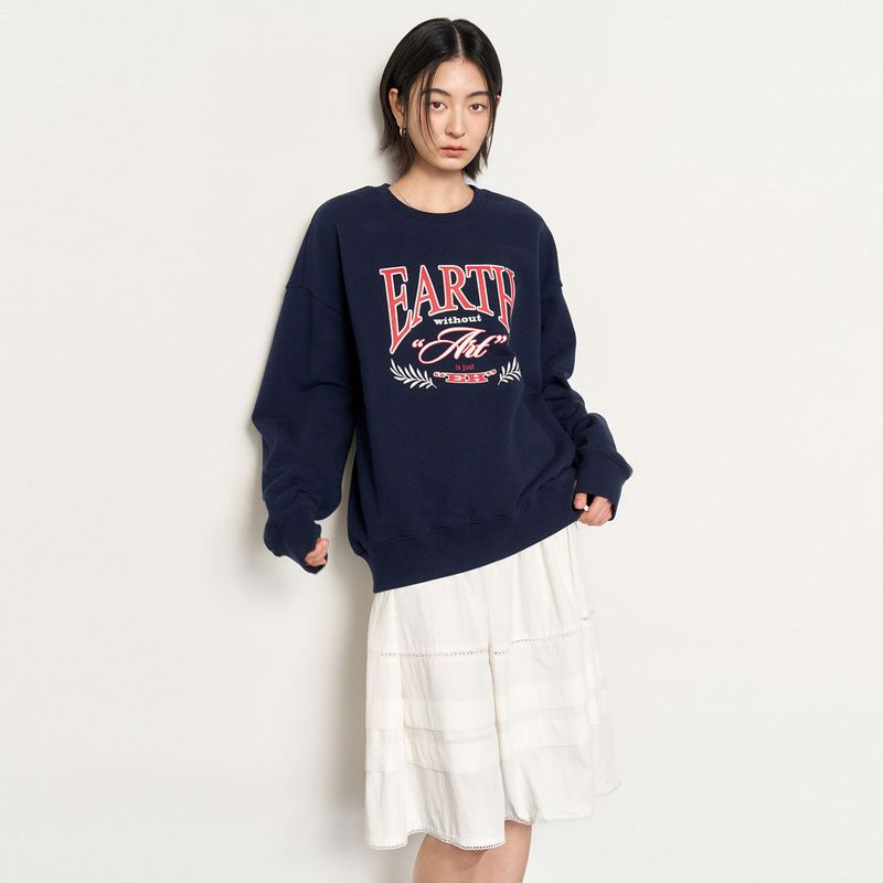GENERAL IDEA（ジェネラルアイディア）の「UNISEX EARTH Graphic Over Sweat [NAVY]（Tops）」