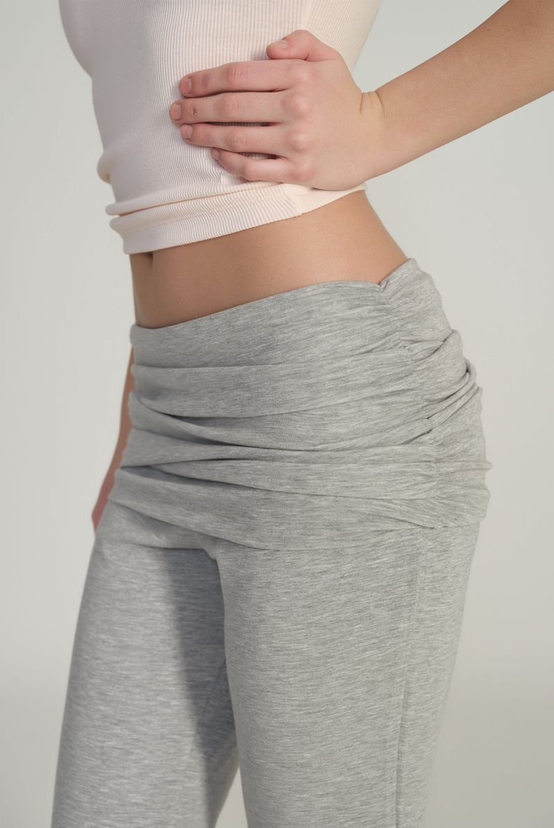 Lina Folding Flare Pants, Gray