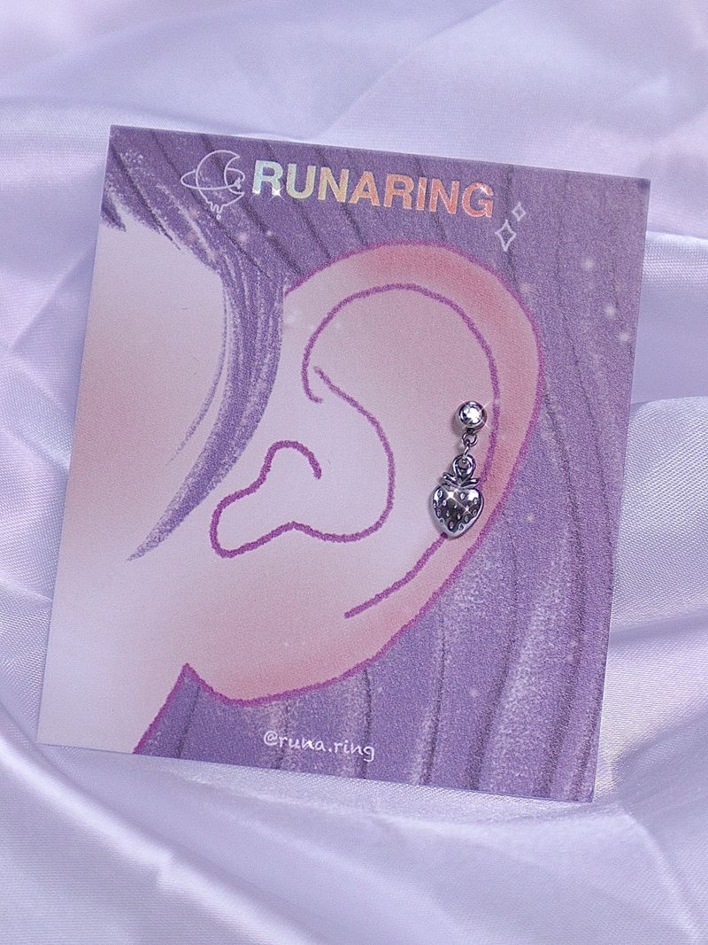 All surgical steel strawberry piercing