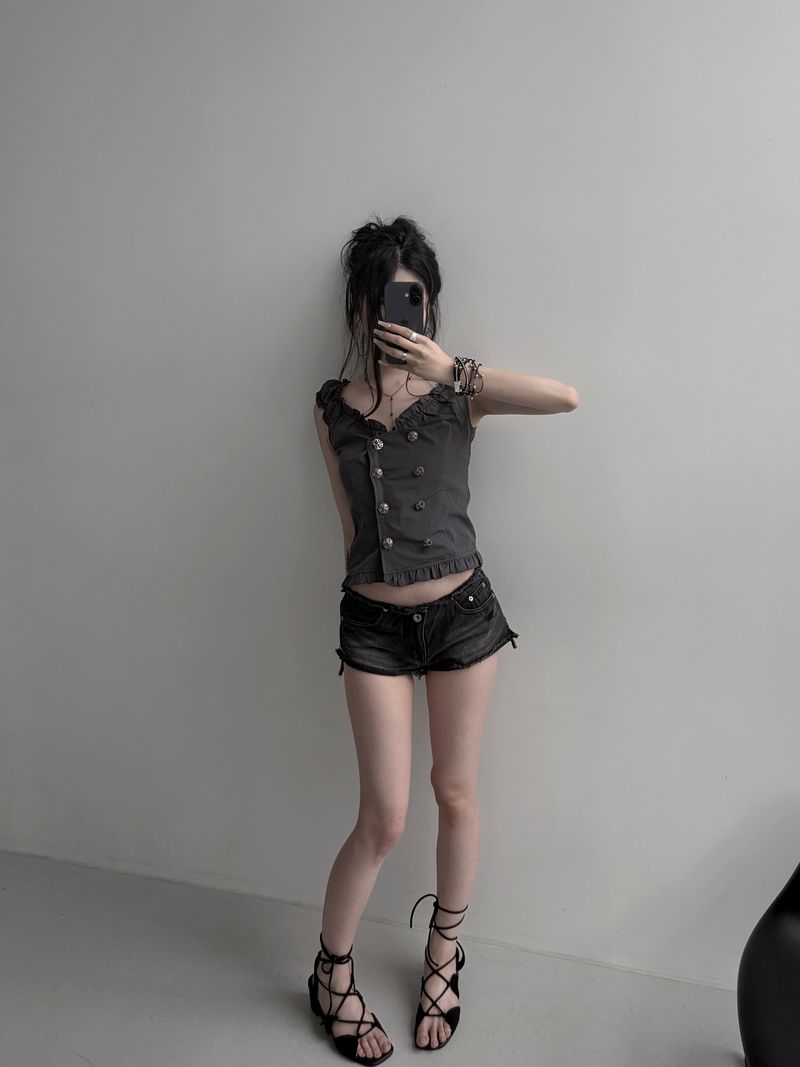 napoleon shirring blouse (2color)