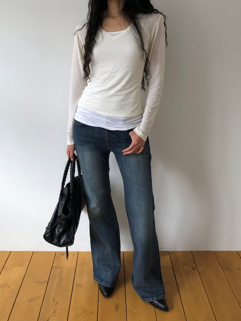 Violet vintage jeans