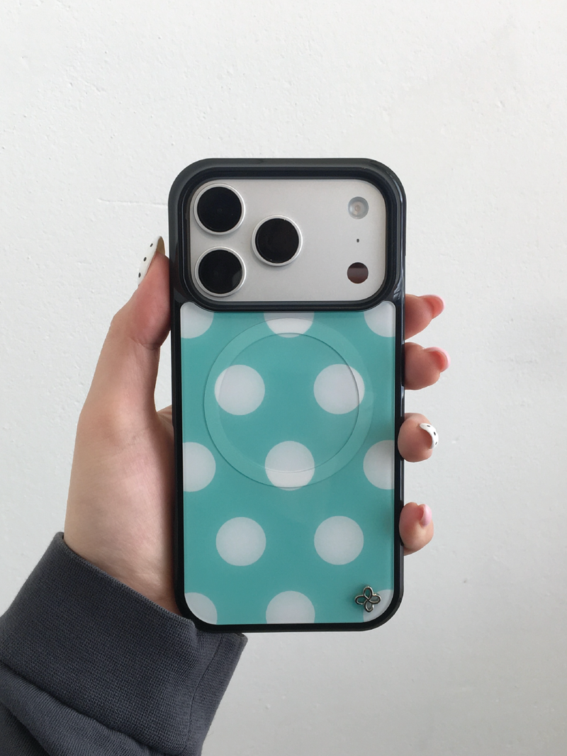 [Glass] Big White Dot Case (Mag safe)