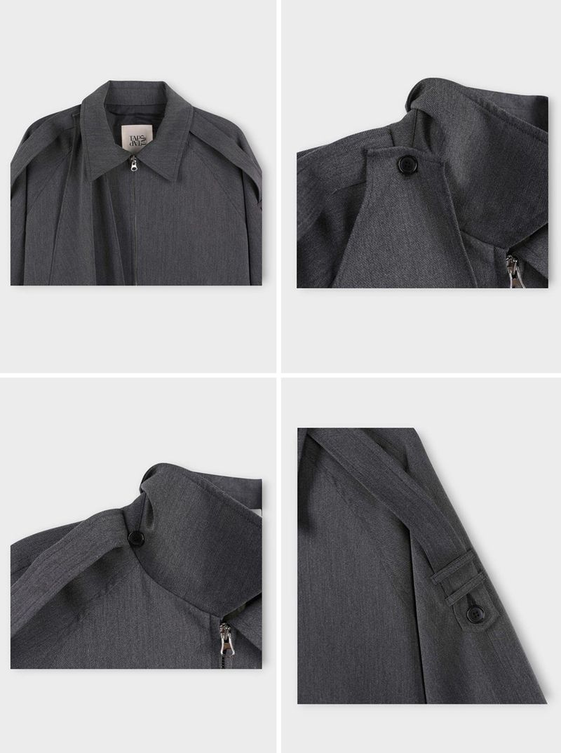 ASCLO Scarf Trench Jacket (2color)