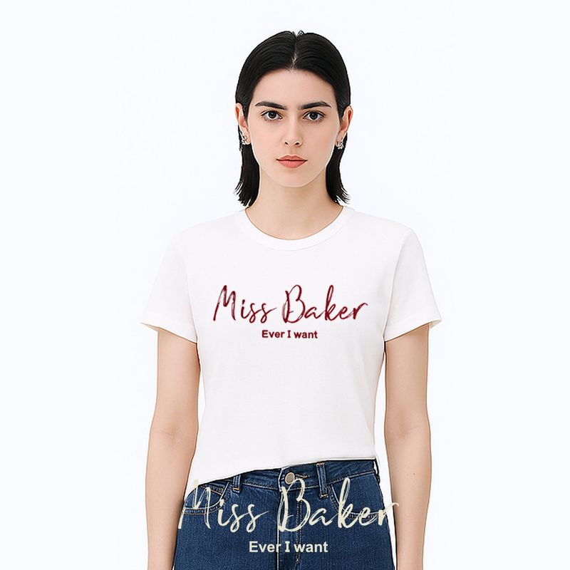 Miss Baker（ミスベイカー）の「Miss Baker エンボニードルTシャツ ホワイト（トップス）」