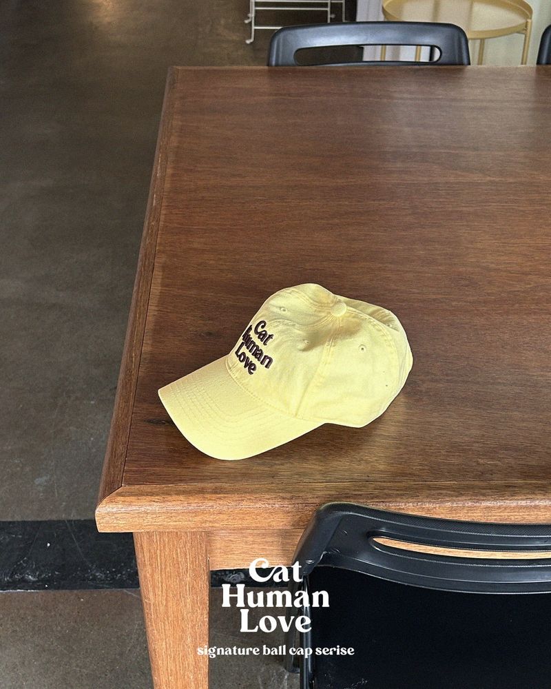 CAT HUMAN LOVE BALL CAP / BROWN