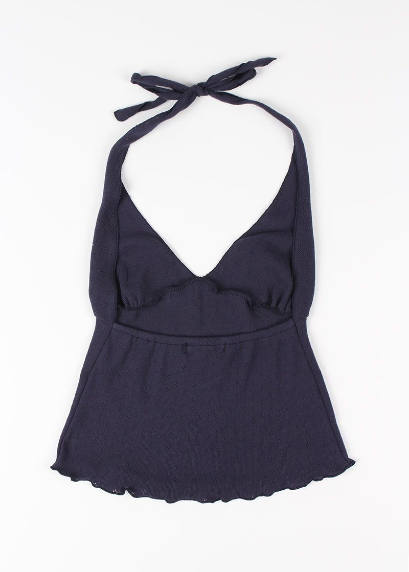 SPRING PUNCHING HALTER SLEEVELESS