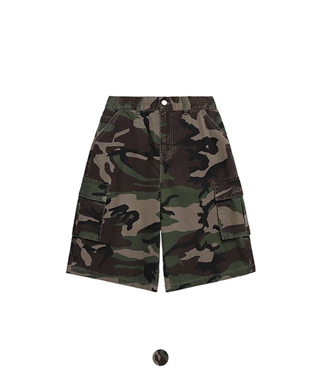ODDSTUDIO（オッドスタジオ）の「カモ ウォッシング コットン カーゴ ハーフパンツ / Camo Washing Cotton Cargo Half Pants（パンツ）」