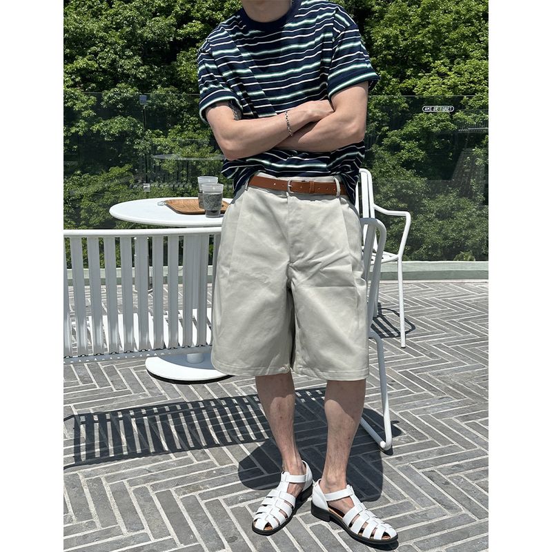 [S/S] Label bermuda cotton pants(4color)