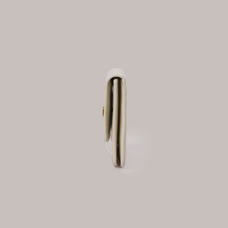 Flat Gold Wallet - Ivory