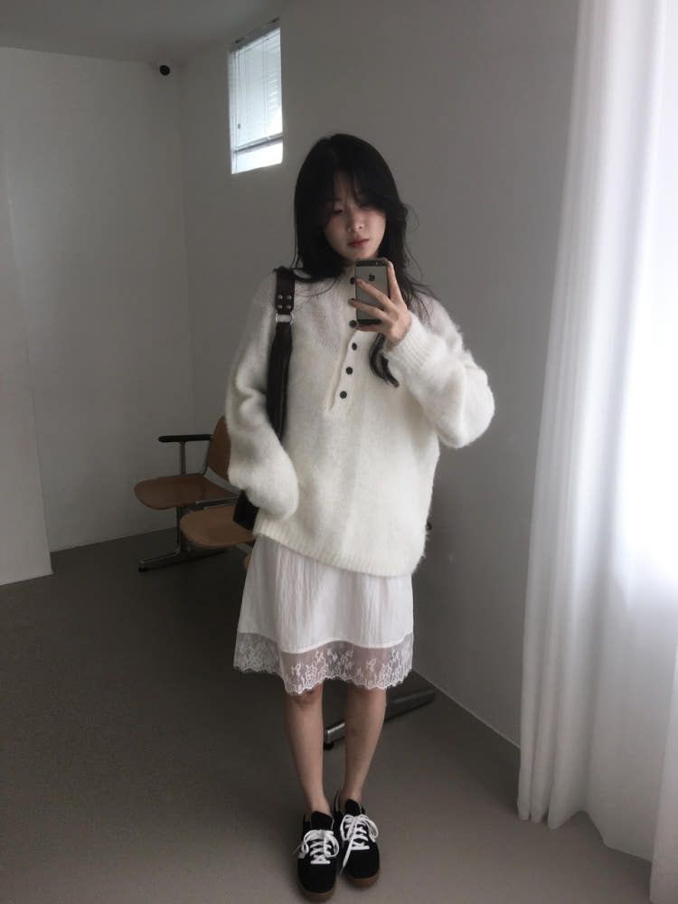 Lace slip dress