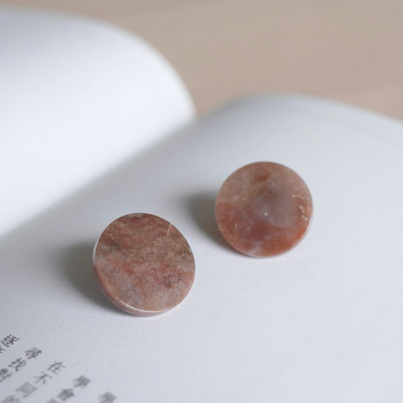 Garden Agate Circle Pierce handmade