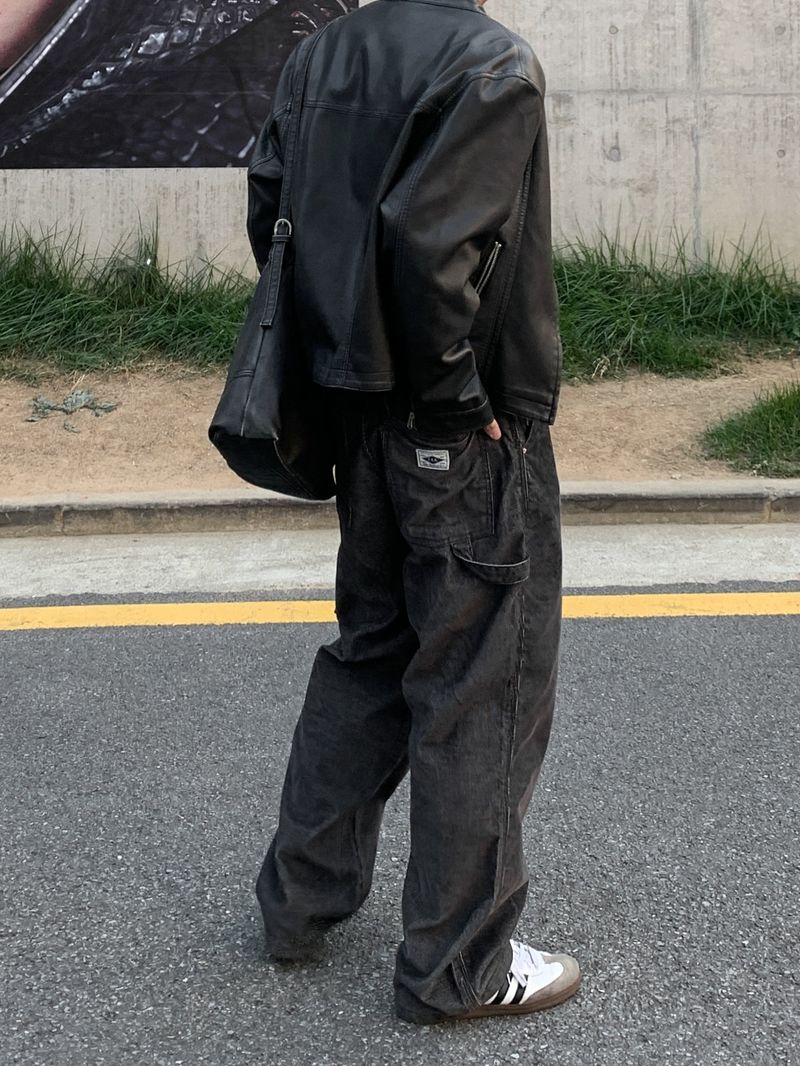 Patch corduroy carpenter denim