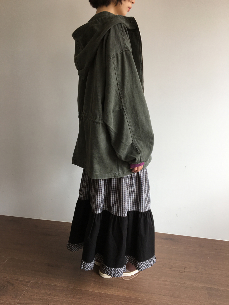 Morrow washed hooded field jacket (2color)