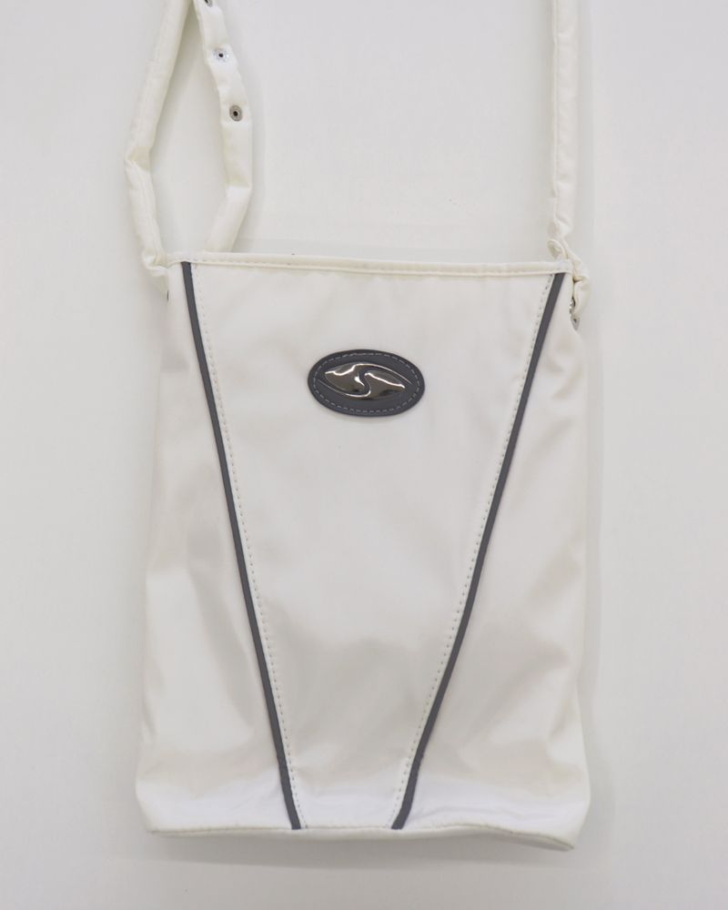 Byten Nylon Snap Button V Logo Crossbody Bag