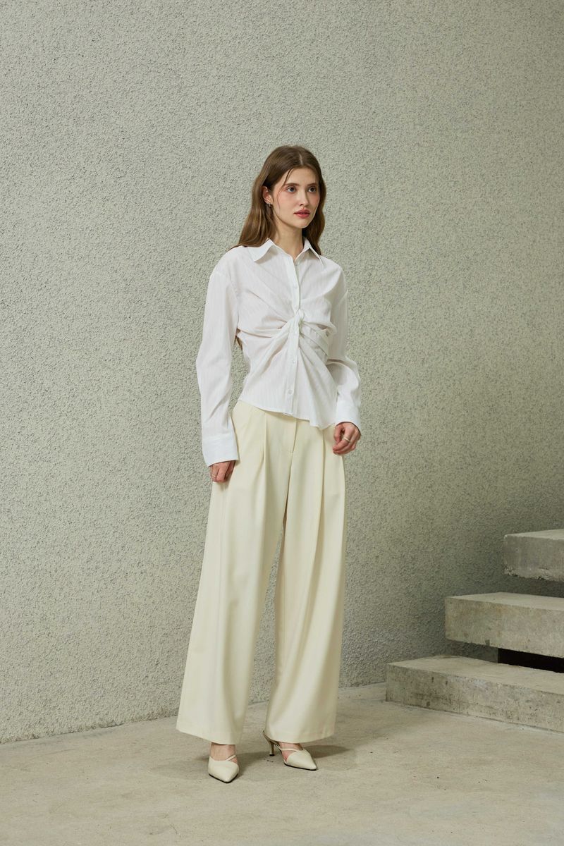 TOMO WIDE SLACKS / IVORY