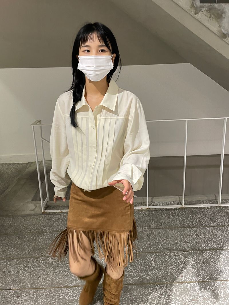 Western hippie suede skirt