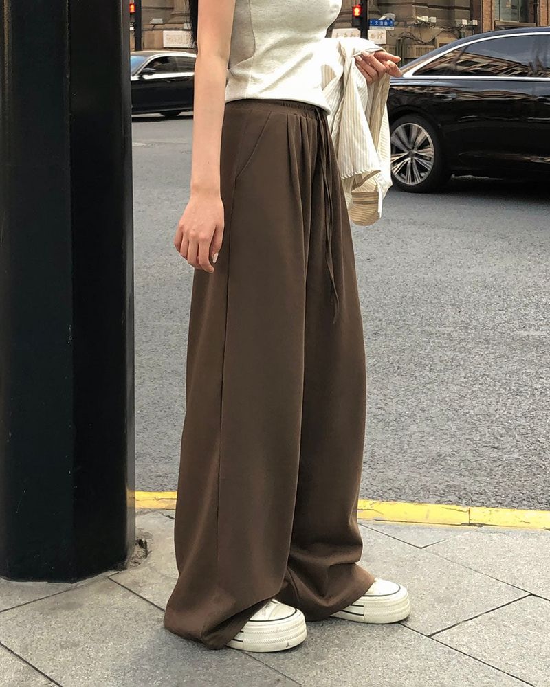 [MADE] Air long, pin-tack wide training pants