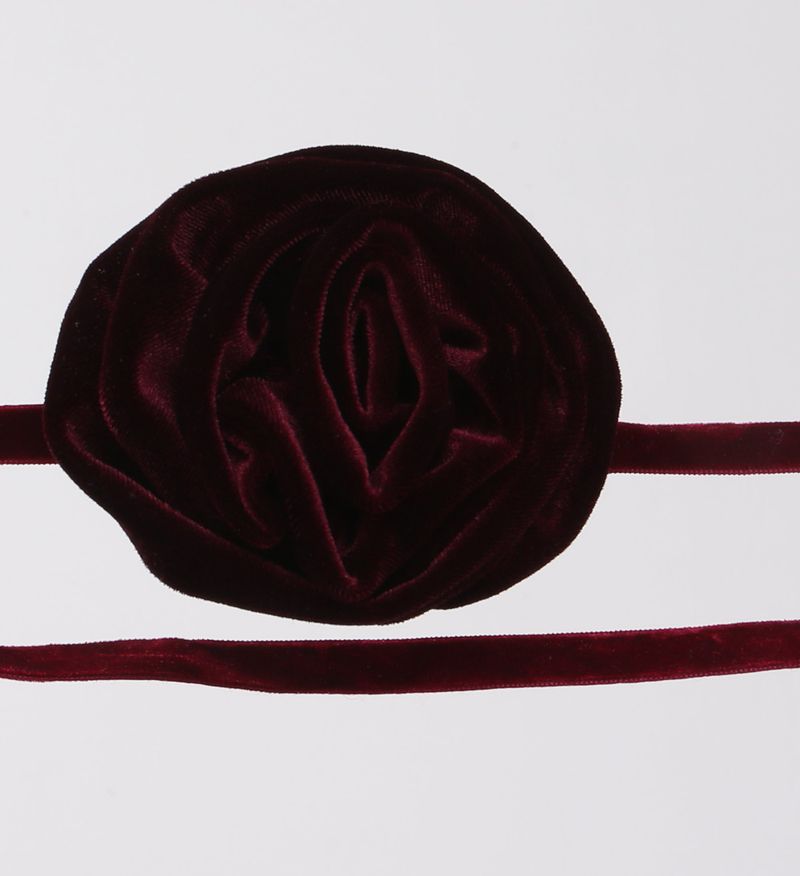 Rose Velvet Belt (Wine)