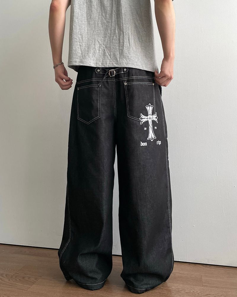 IDF（アイディーエフ）の「Cross Printing Denim Pants（Pants）」