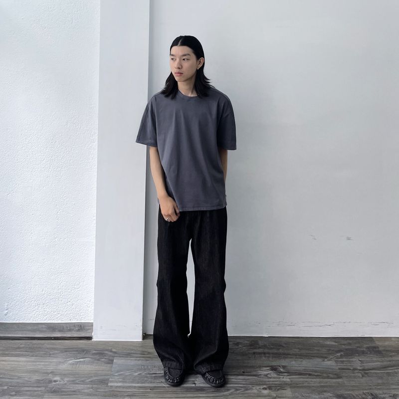 Ink Black Draped Trousers