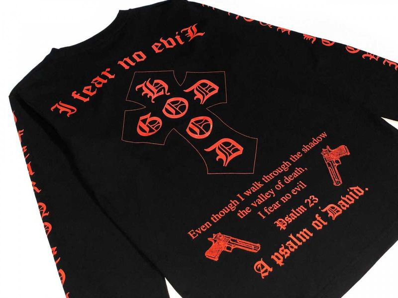 TZ I FEAR NO EVIL LS BLACK/RED
