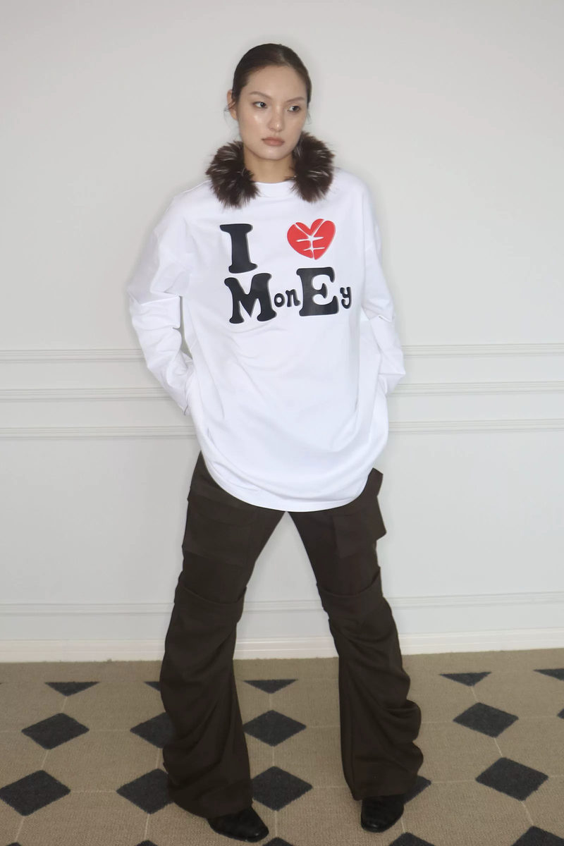 seizeDEday(シーズ・ザ・デイ)の「 'ラブミーラブマネー'ルーズアンドヴァーサタイル ミッド - レングス T シャツ(トップス)」