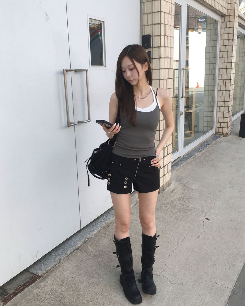 Leon zipper shorts