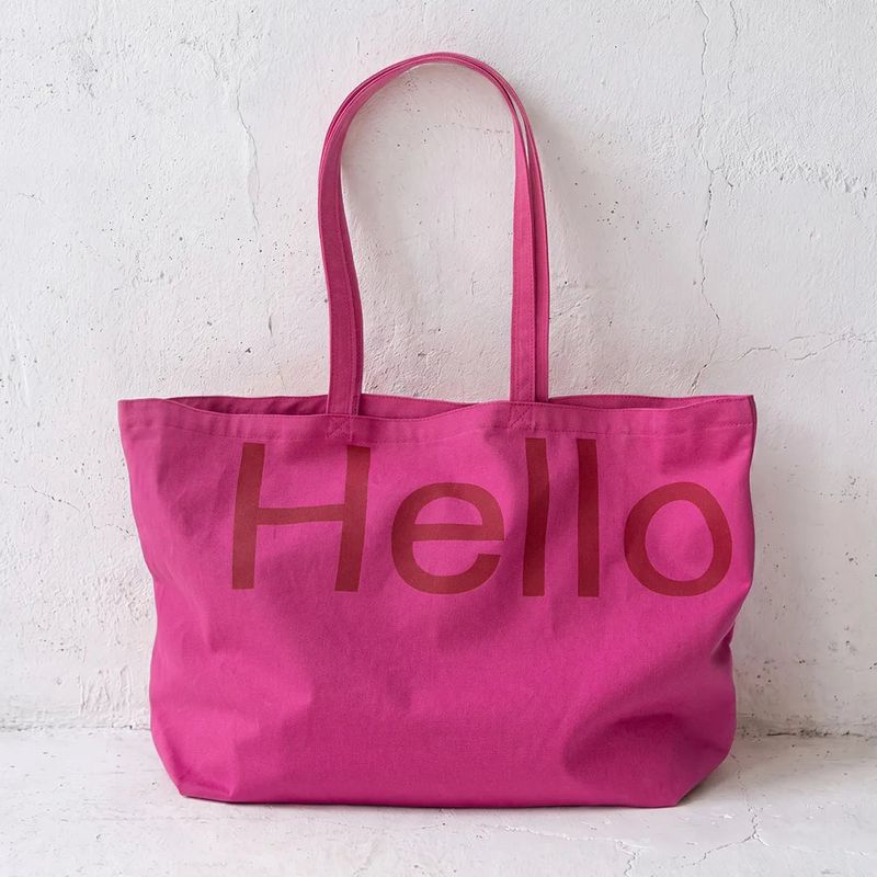 hellodude（ハローデュード）の「ビッグ トートバッグーピンク（バッグ）」