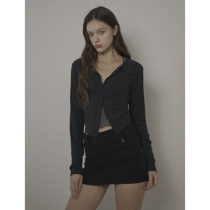 PALIN SEE-THROUGH SHIRT-WASHED BLACK