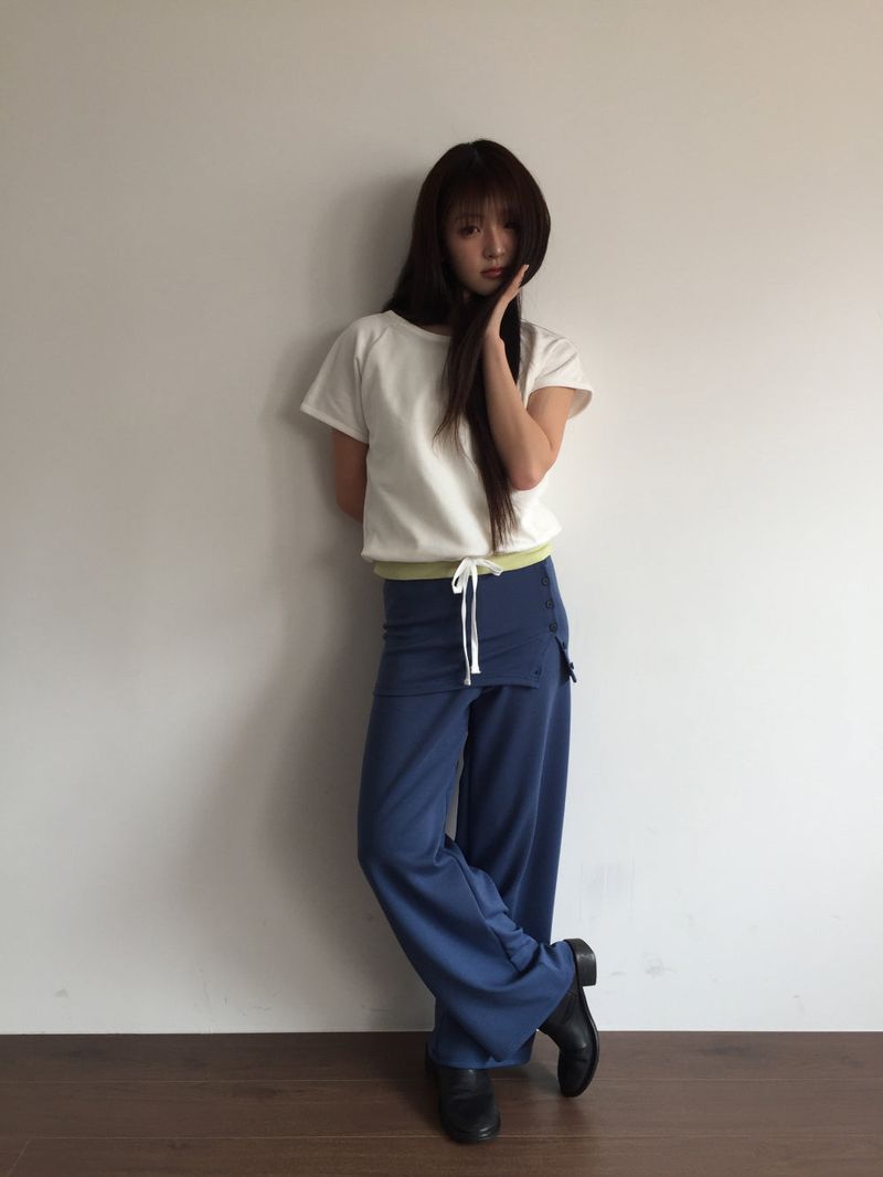 As-side button pants (2color)