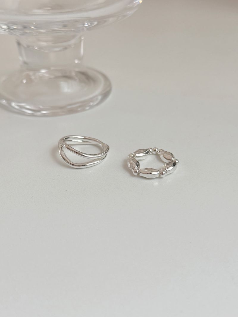 Blingmoon（ブリングムーン）の「[2 set] bold stone ring set（Accessories）」