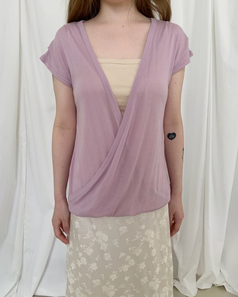 BELL DRAPE WRAP T-SHIRT