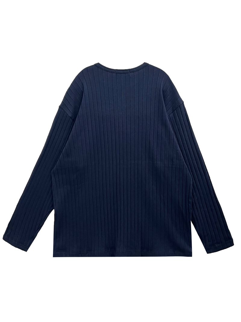 simple line henry neck long-sleeve 3C