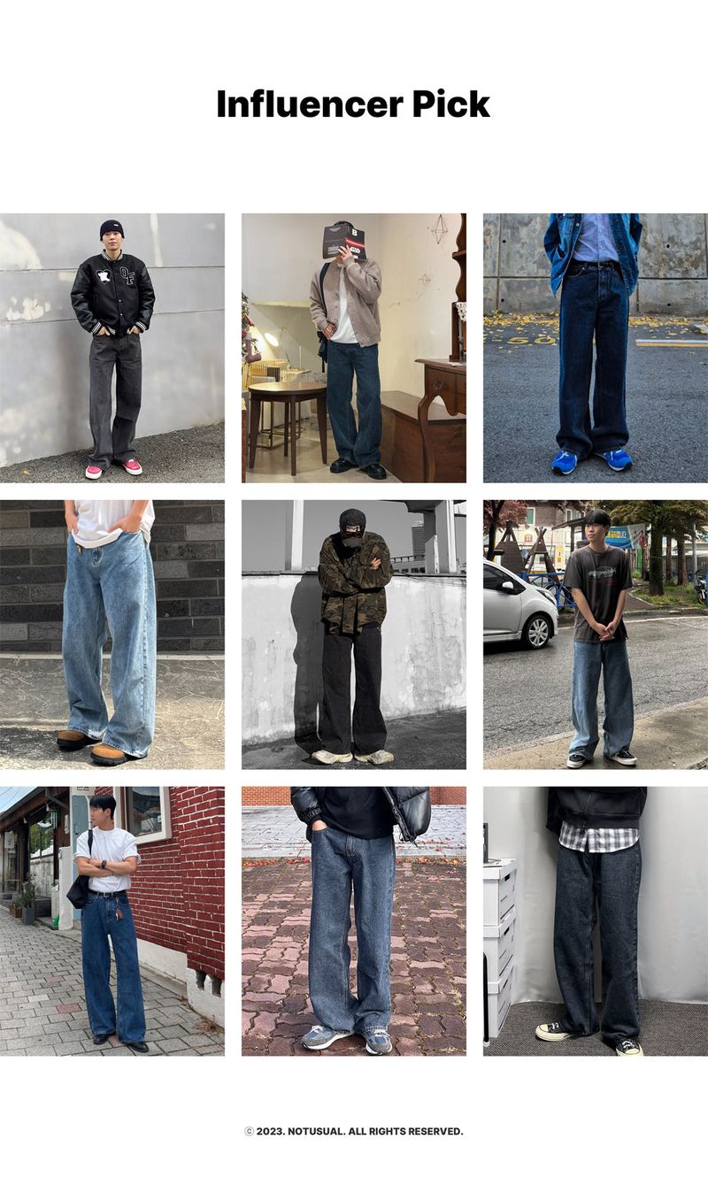 Usual Wide Denim Pants - 2COLOR