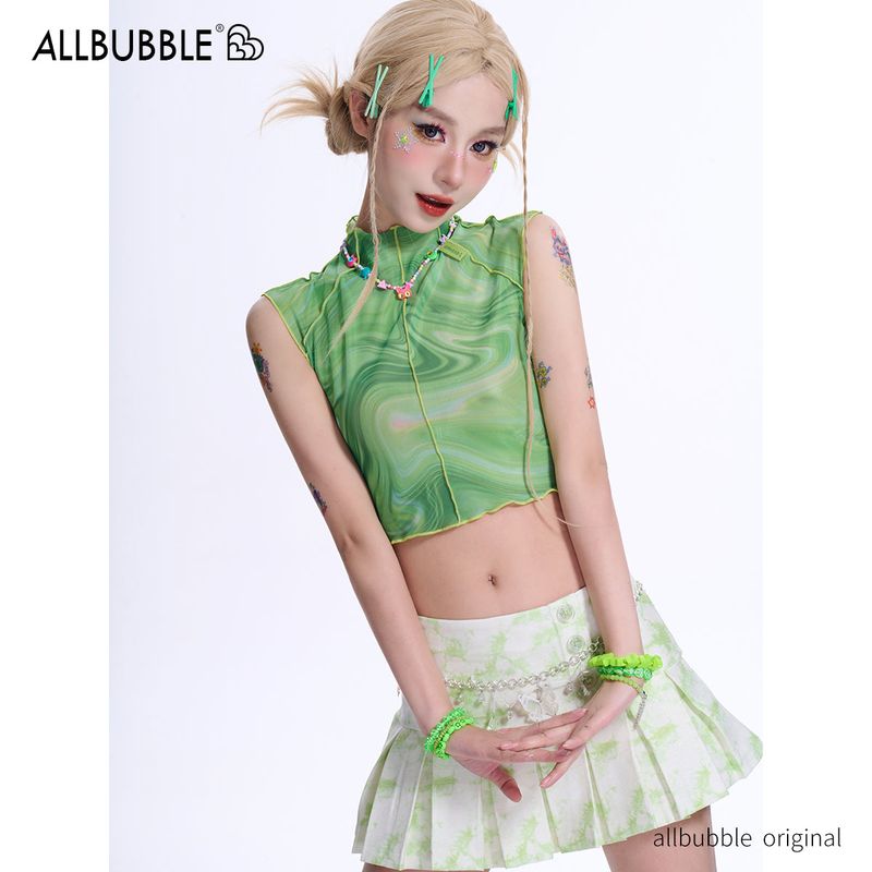allbubble Green sfumato vest