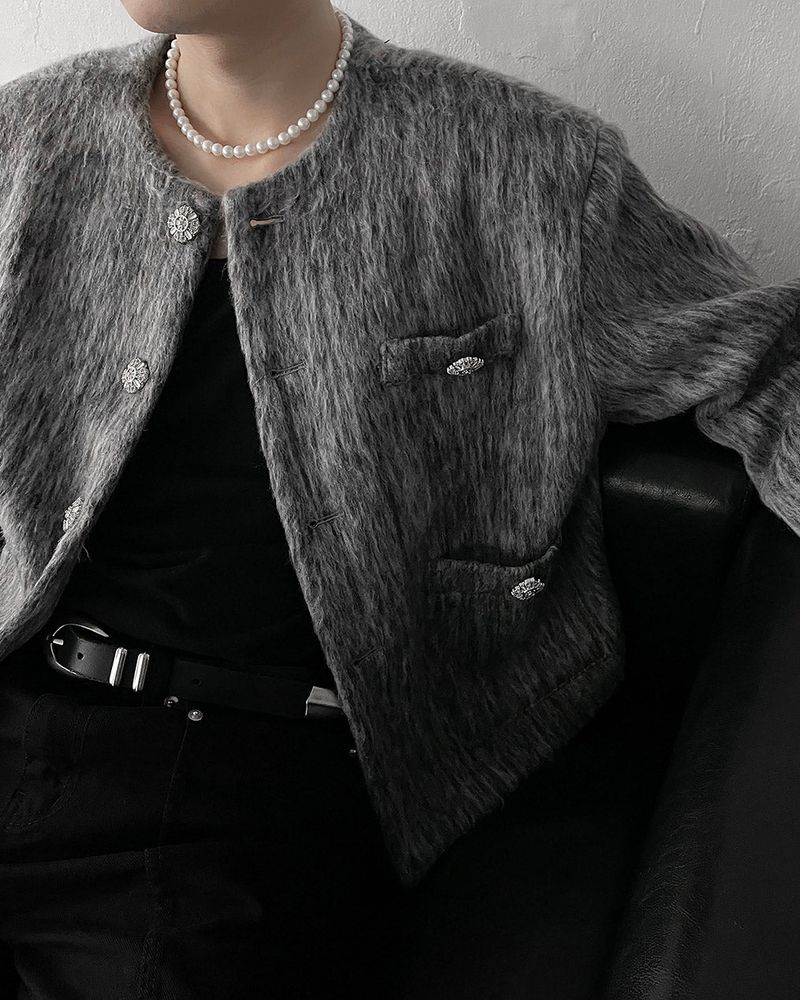 COZINESS（コジネス）の「90's Jade Mohair Crop Jacket (2 colors)（Jackets/Outerwear）」