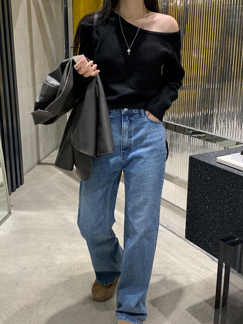 [MADE] Ditto wide long boots cut denim