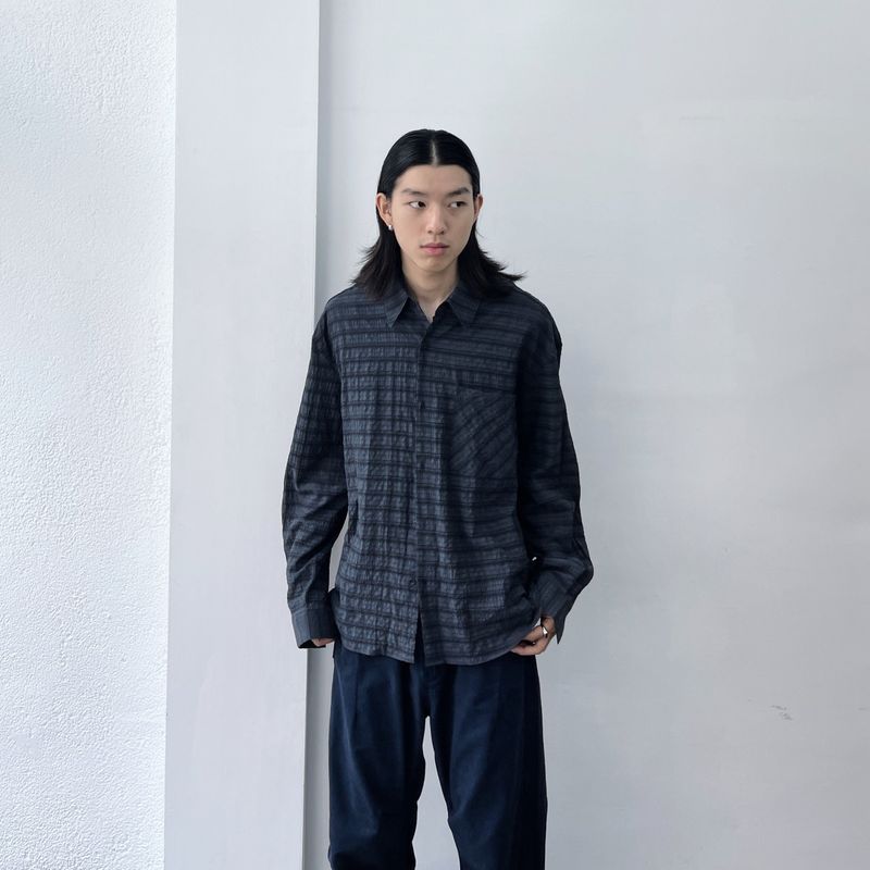 Dark Grid Texture Shirt