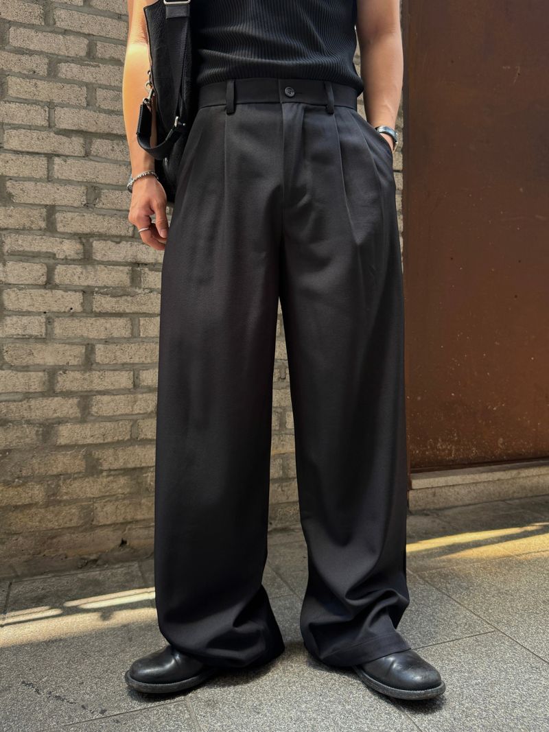 Ron two-tuck wide slacks
