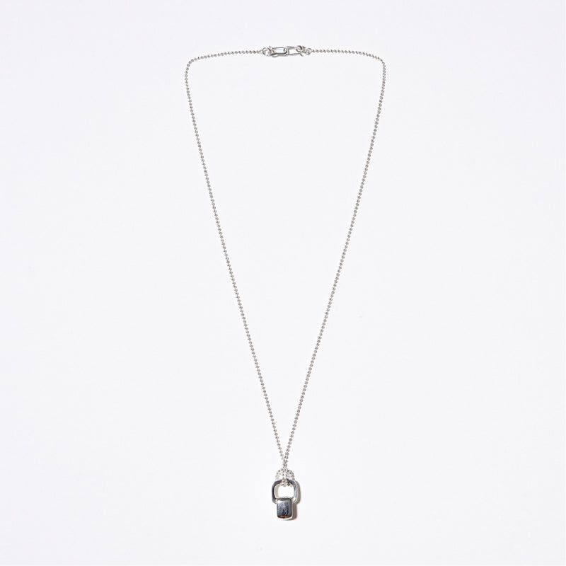 Square Link Bold Pendant Necklace