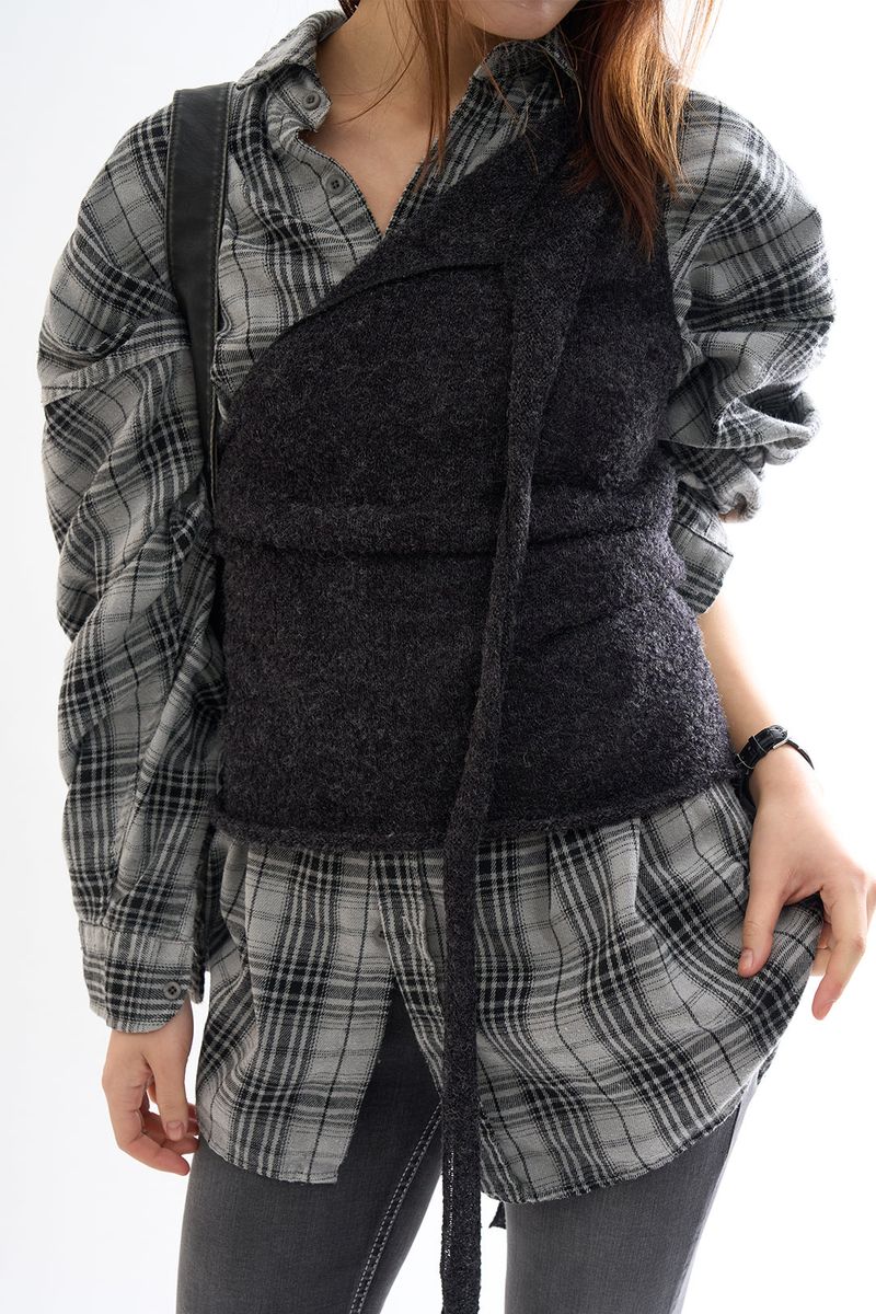 Sophie layer wool wrap top