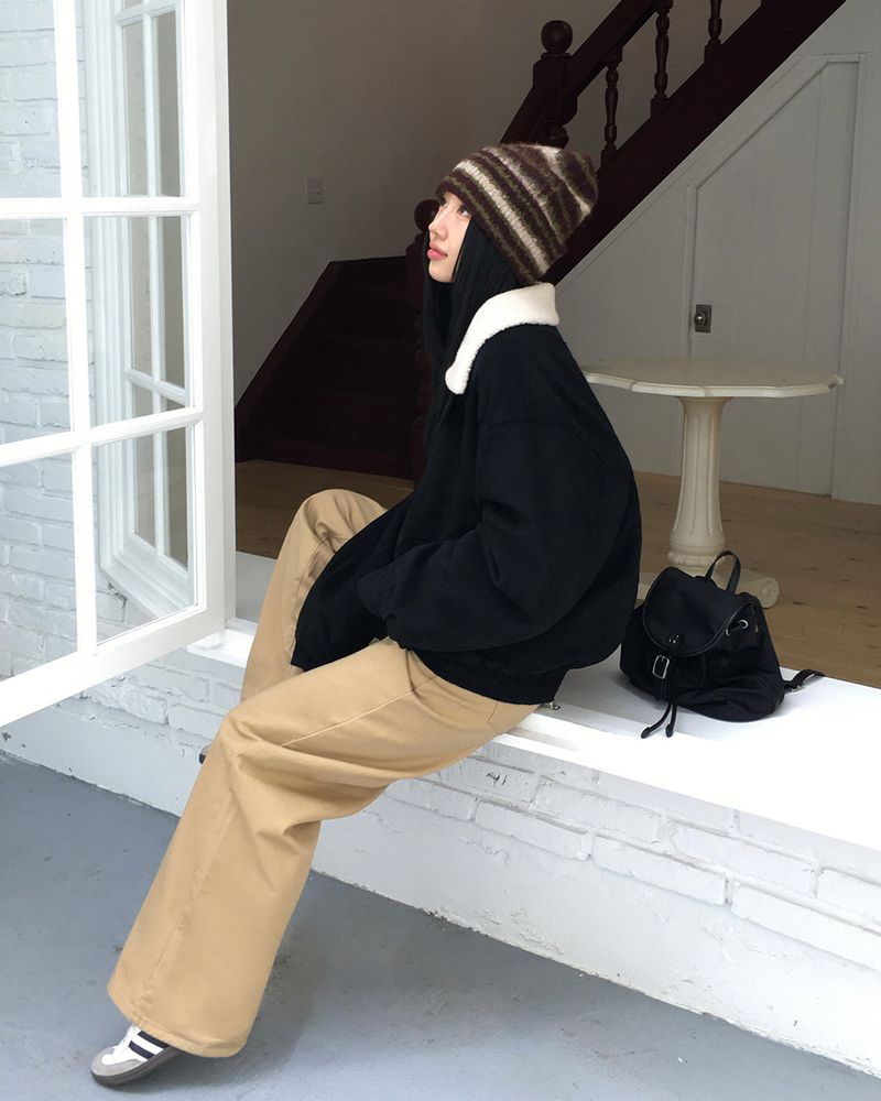 [ORIGINAL]Seren Wool Suede Two-Way Jumper