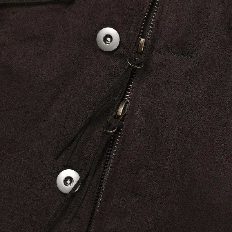 Node Collar Suede Jacket