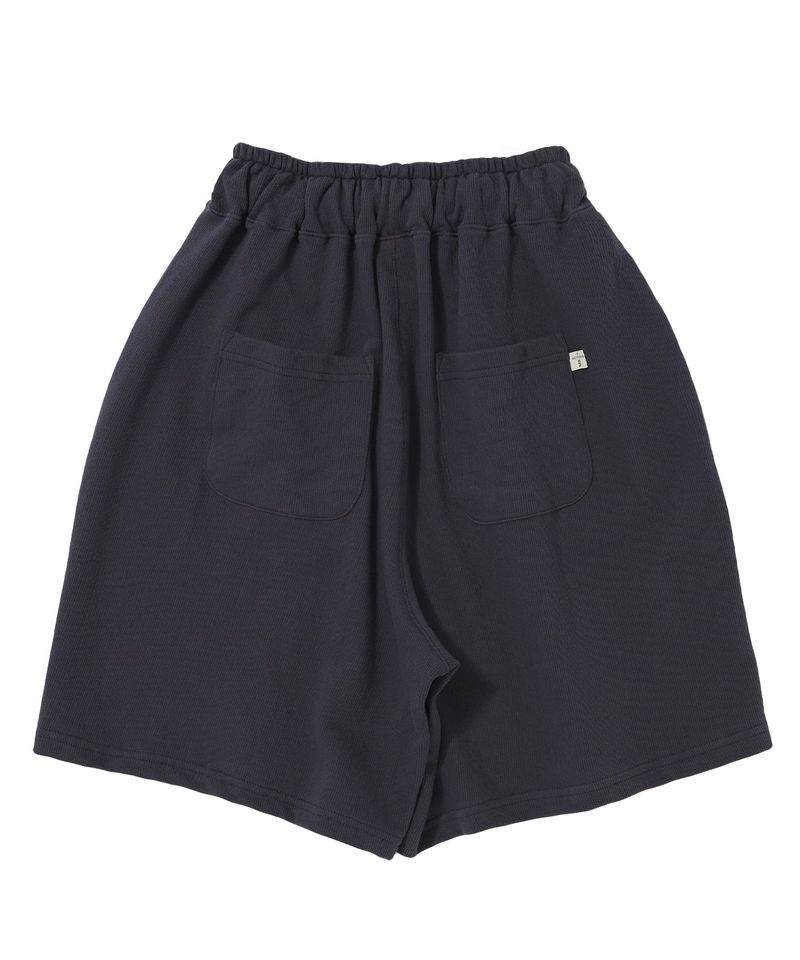 PIN-KNIT WIDE 1/2 PANTS (Charcoal)