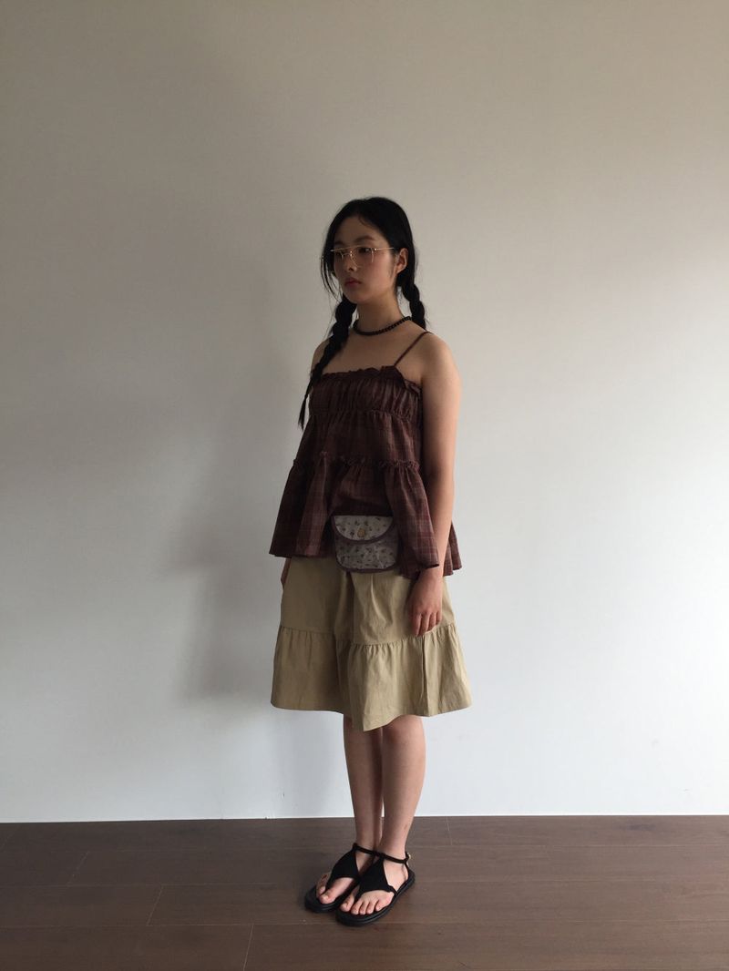 suede strap sandals (2color)