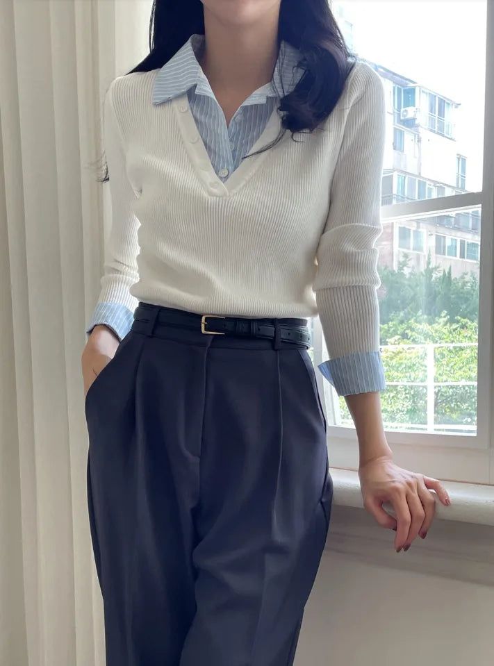 Ask Pintuck Wide Slacks