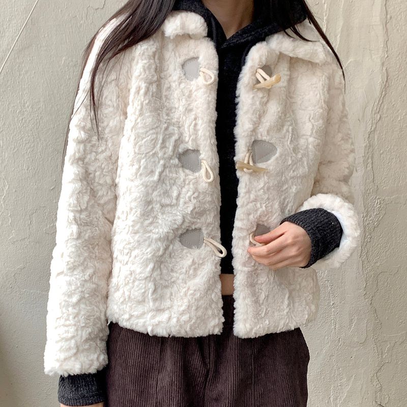 Kaia Rabbit Fur Quilted Soft Collar Crop Coat Jacket
