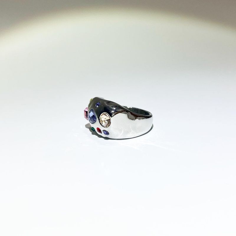 [aespa/Nmixx/Wooah/TNX] Silver gemstone ring_2