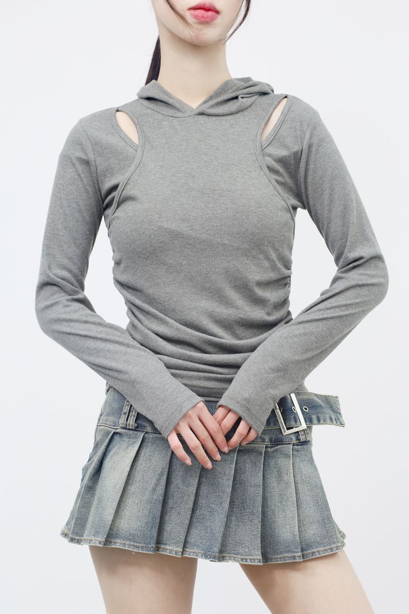 NONCODE（ノンコード）の「Mato Slit Hooded T-Shirt（Tops）」